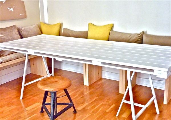 pallet dining room table plans