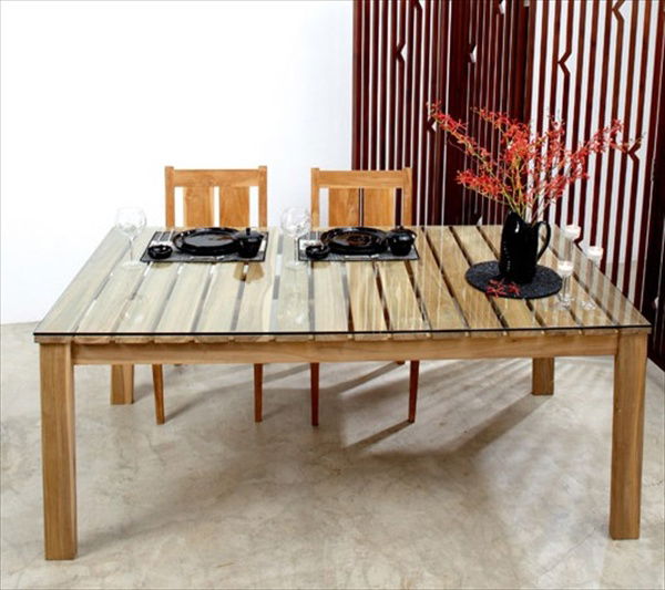  Pallet Dining Table: 16 Perfect Ideas  Pallet Furniture Plans