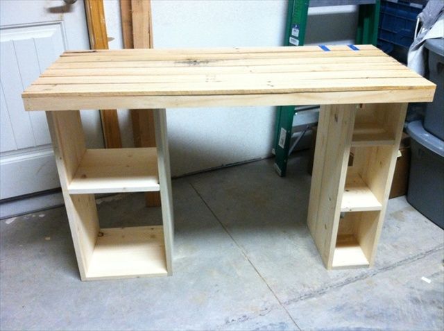  Useful Pallet Desk from Recycled Pallets  Pallet Furniture Plans