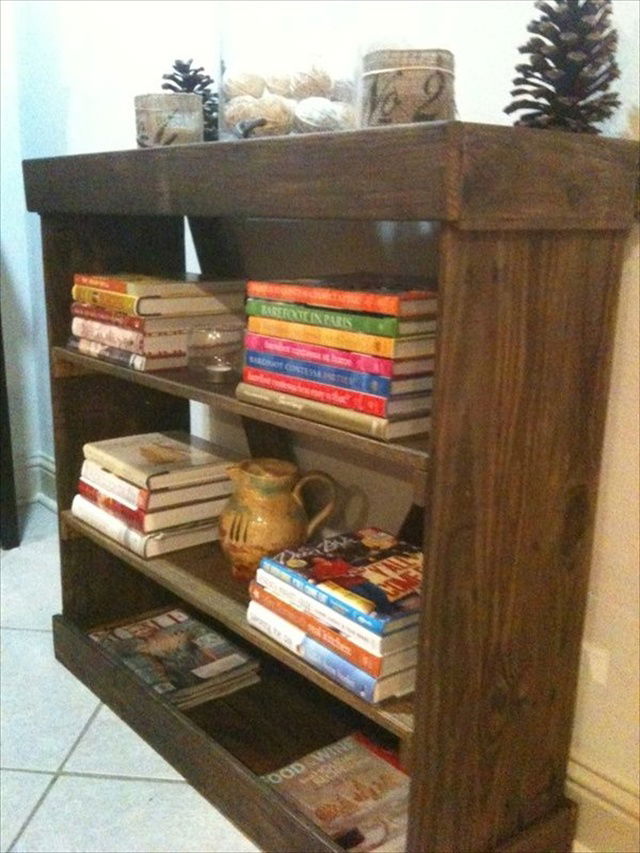 DIY Bookshelf Ideas with Pallet Wood | Pallet Furniture Plans