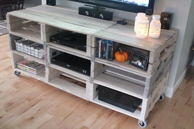 Pallet TV Stand: A Delight to Watch  Pallet Furniture Plans
