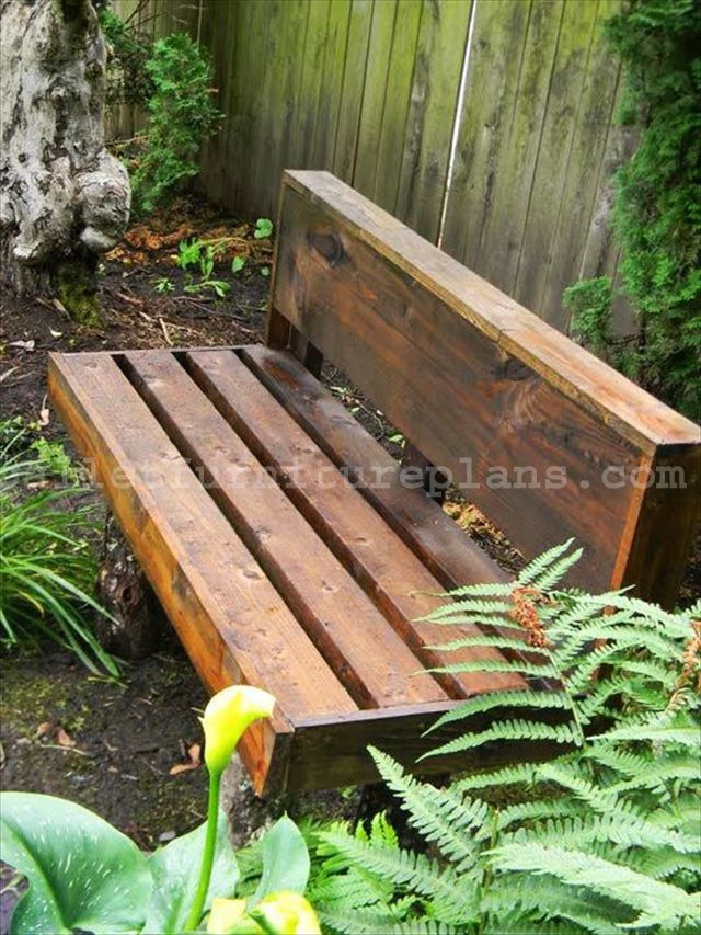 15 DIY Outdoor Pallet Bench | Pallet Furniture Plans