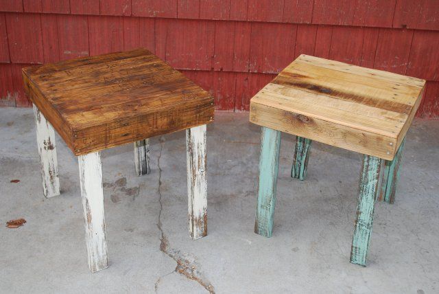 Beautiful and Simple Pallet Side Tables | Pallet Furniture Plans