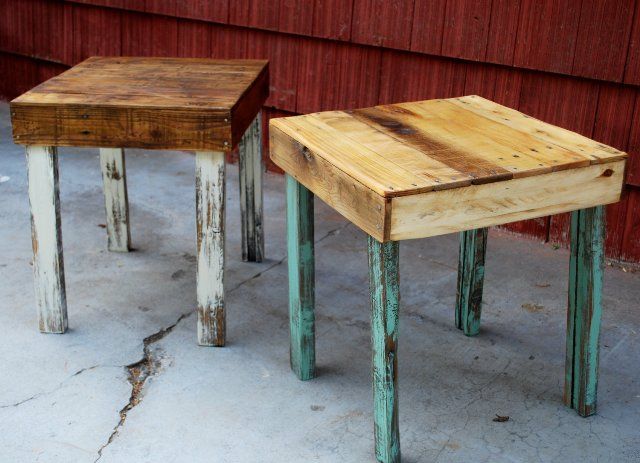 Beautiful and Simple Pallet Side Tables | Pallet Furniture Plans
