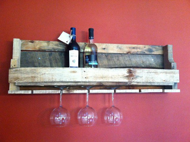 Pallet Wine Rack - Pallet Glass Holder | Pallet Furniture 