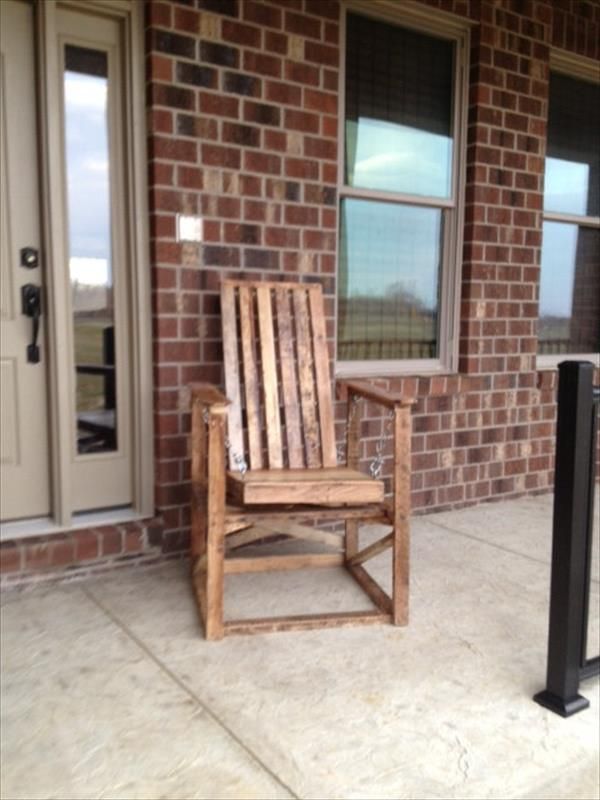 Outdoor Pallet Wood Chair  Pallet Furniture Plans