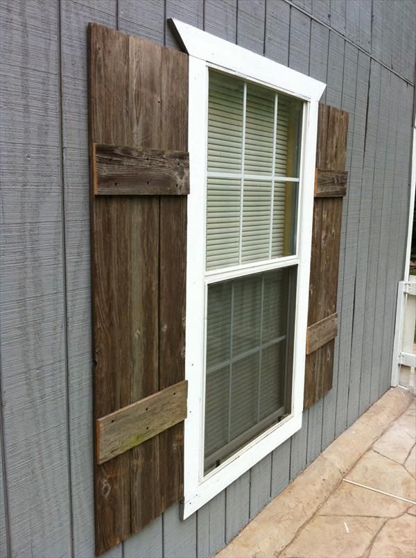 diy shutters for interior or exterior pallet furniture plans