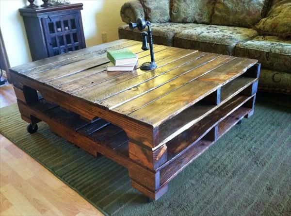 Reclaimed Wooden Coffee Table | Pallet Furniture Plans