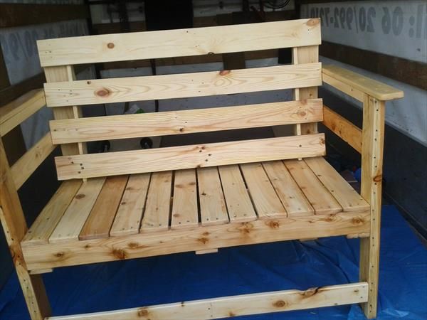 Outdoor Seating Bench Made From Pallets Wood Pallet