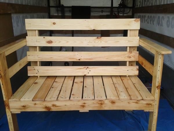 Outdoor Seating Bench Made From Pallets Wood Pallet