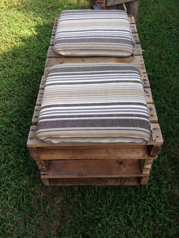 diy pallet bench with cushions pallet furniture plans