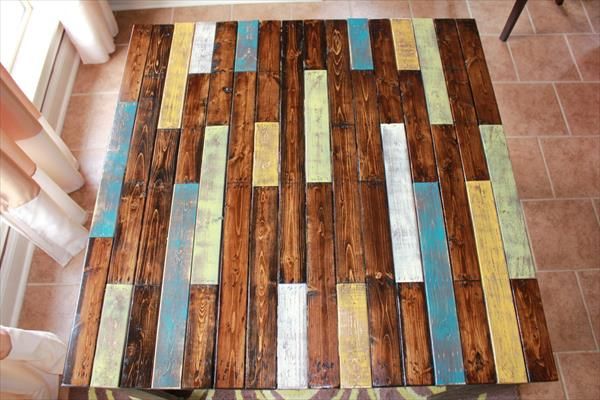 upcycled pallet breakfast table