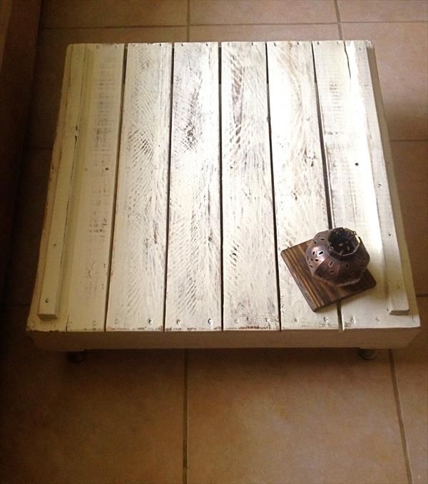 upcycled pallet white coffee table