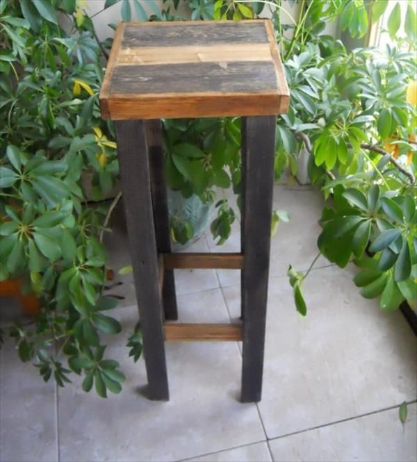 recycled pallet potting table