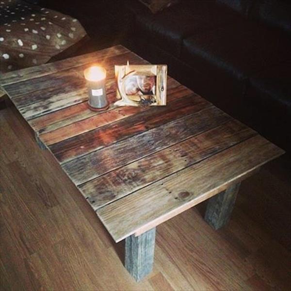 distressed pallet coffee table diy pallet tall coffee table diy pallet 