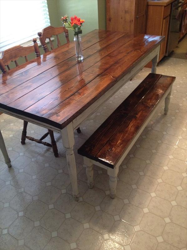 DIY Pallet Farmhouse Table Pallet Furniture Plans