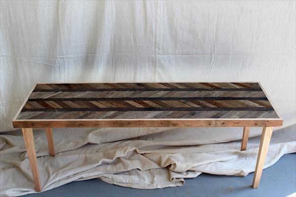 diy pallet chevron top coffee table diy reclaimed wood sofa table diy 