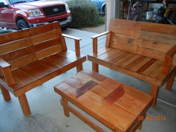 DIY Upcycled Pallet Patio Furniture  Pallet Furniture Plans