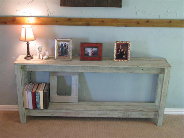 DIY Rustic Pallet Sofa Table Pallet Furniture Plans