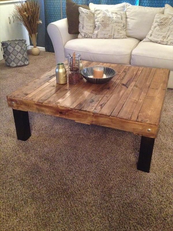 Pallet Occasional Coffee Table DIY Ultra Rustic Pallet Coffee Table