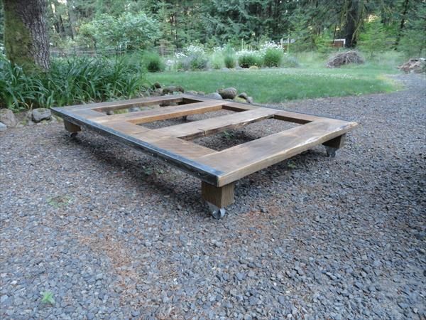  bed diy rustic farmhouse double bed pallet platform bed frame with