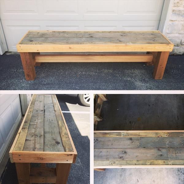 DIY Pallet Bench | Pallet Furniture Plans