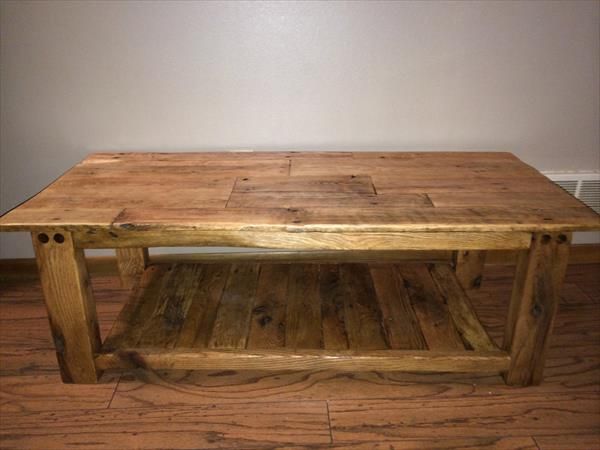 DIY Rustic Wood Pallet Coffee Table