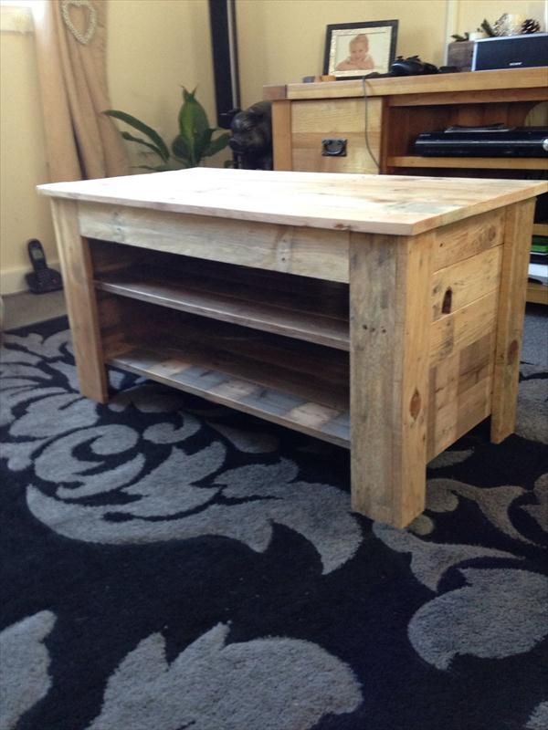 Upcycled Pallet TV Stand – Console Table  Pallet Furniture Plans