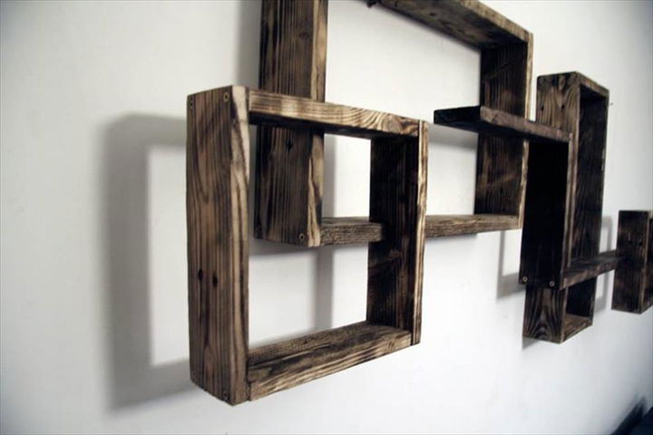 Decorative Pallet Wall Shelves Unit Pallet Furniture Plans