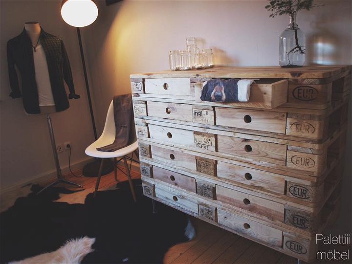 DIY Pallet Chest Of Drawers | Pallet Furniture Plans