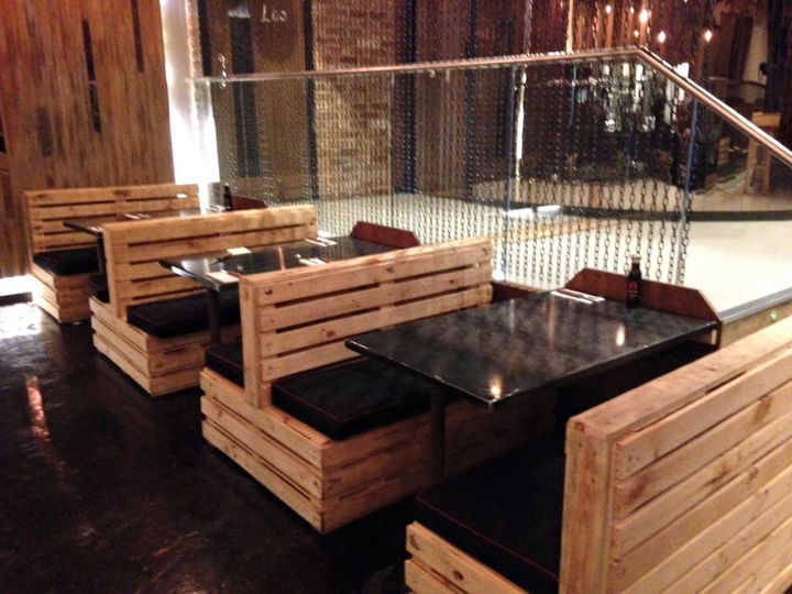 Pallet Seating Set for Restaurant | Pallet Furniture Plans