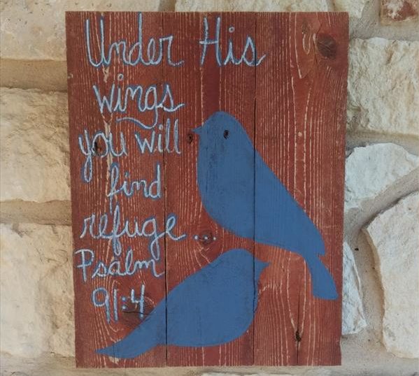 wooden pallet bird wall art