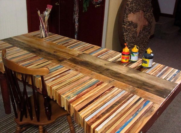 kitchen table made from pallets