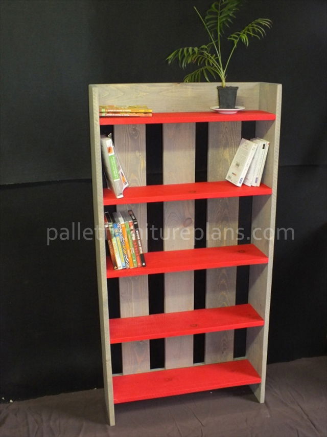 Pallet Bookcase Diy Short And Simple Pallet Furniture Plans