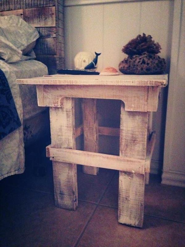 DIY Pallet End Table - Nightstands | Pallet Furniture Plans