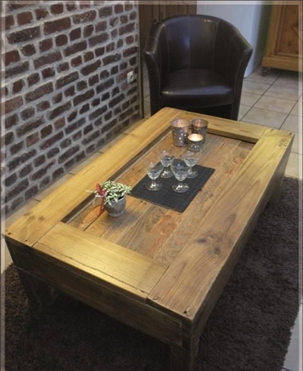 DIY Wood Pallets Coffee Table | Pallet Furniture Plans