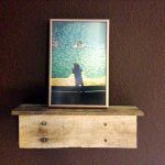 recycled pallet picture shelf