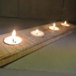 reclaimed pallet candle holder