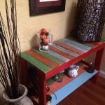 recycled pallet sofa table