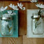 recycled pallet mason jar flower holder