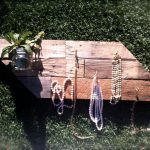 recycled pallet jewelry rack