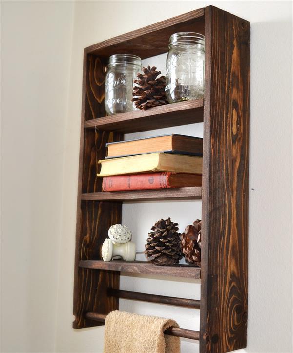 Pallet Towel Rack Shelf