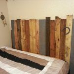 recycled pallet rustic headboard