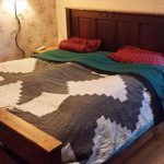 recycled pallet double bed