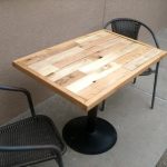 recycled pallet metal dining table