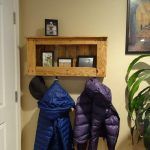 reestablished pallet shelf and coat rack