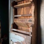recycled pallet wall shelf
