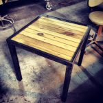 upcycled pallet metal frame coffee table