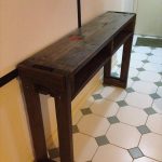 rustic pallet hallway table and side table