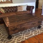 recycled pallet coffee table with wheels